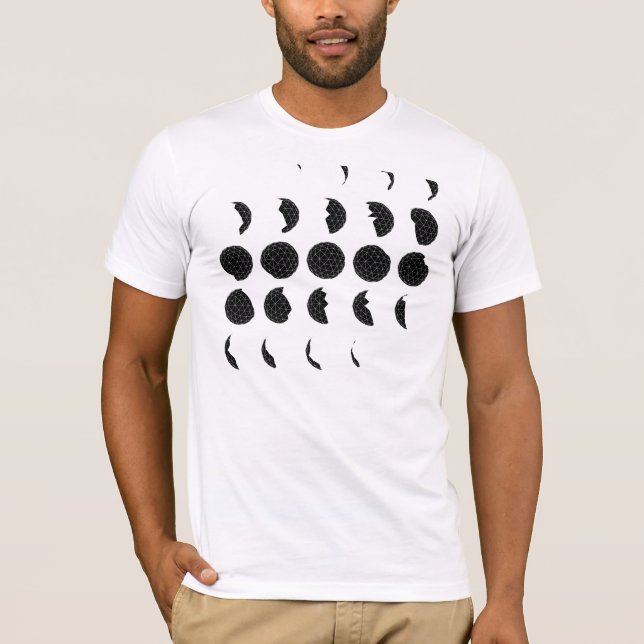 Camiseta Fases geodésicas de la luna (Anverso)