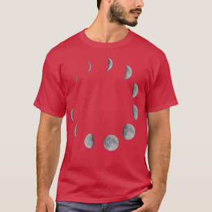 Camiseta Fases Luna Moon Tamaños para hombres y mujeres