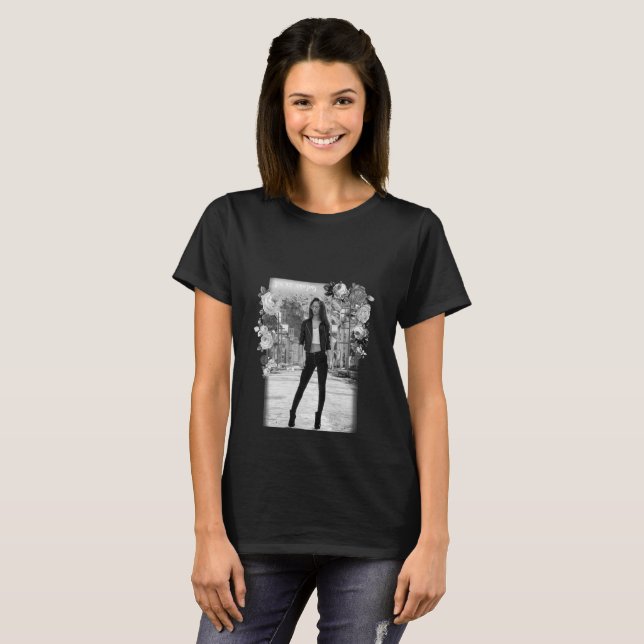 Camiseta FASHION Art Chica Blanco y Negro Hermoso (Anverso completo)