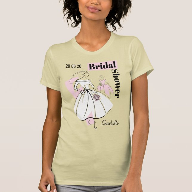 Camiseta Fashion Bride Neutral Group Bridal Shower (Anverso)