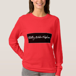 Camiseta Fashion Totalmente Despertado Logoed Red Long Slee