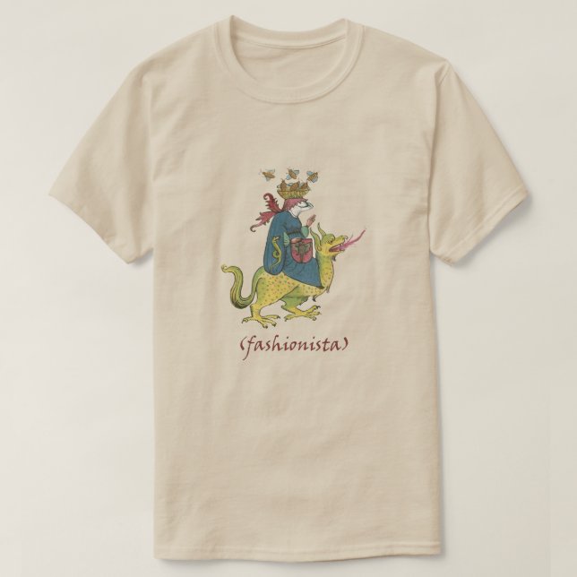Camiseta "Fashionista" medieval (Diseño del anverso)
