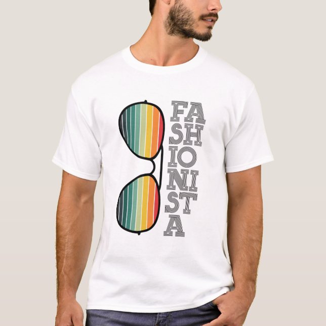 Camiseta Fashionista, Retro Sunglass (Anverso)