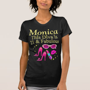 CAMISETA FASHIONISTA T SHIRT PERSONALIZADO 21º CUMPLEAÑOS