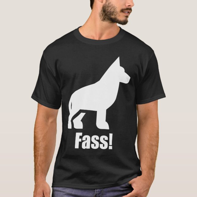 Camiseta Fass Attack German Shepherd Dog Training (Anverso)