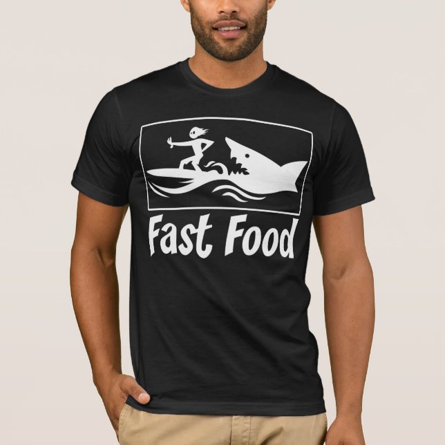 Camiseta Fast food blanc (Anverso)