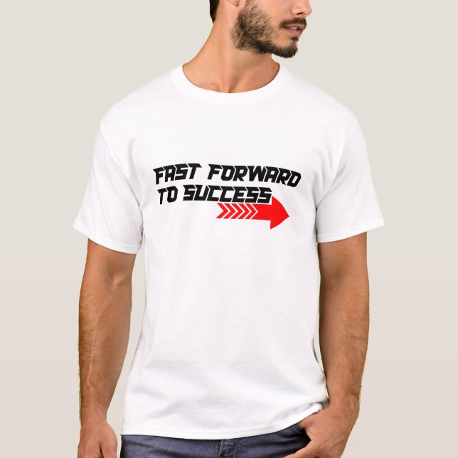Camiseta Fast Forward – Bold Red Motivation Quote Design (Anverso)