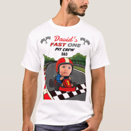 Camiseta Fast ONE Pit Crew Dad | Custom Birthday T-Shirt