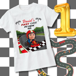 Camiseta Fast ONE Pit Crew Mom | Custom Birthday