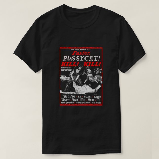 Camiseta Faster Pussycat Kill Tura Satana Retro Movie (Diseño del anverso)