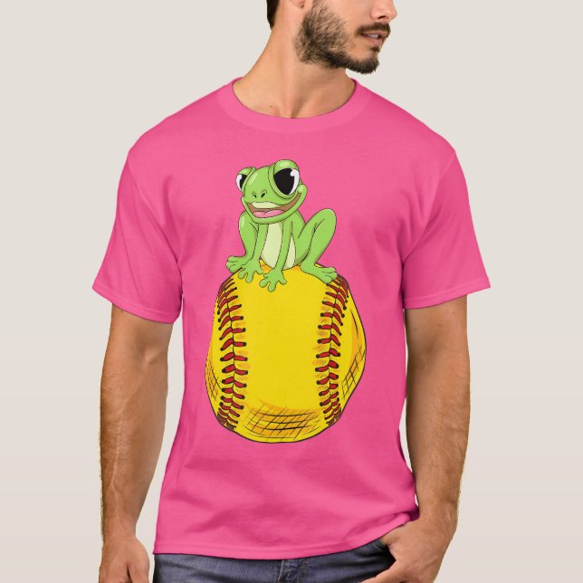 Camiseta Fastpitch Frog Funny Sofball (Anverso)