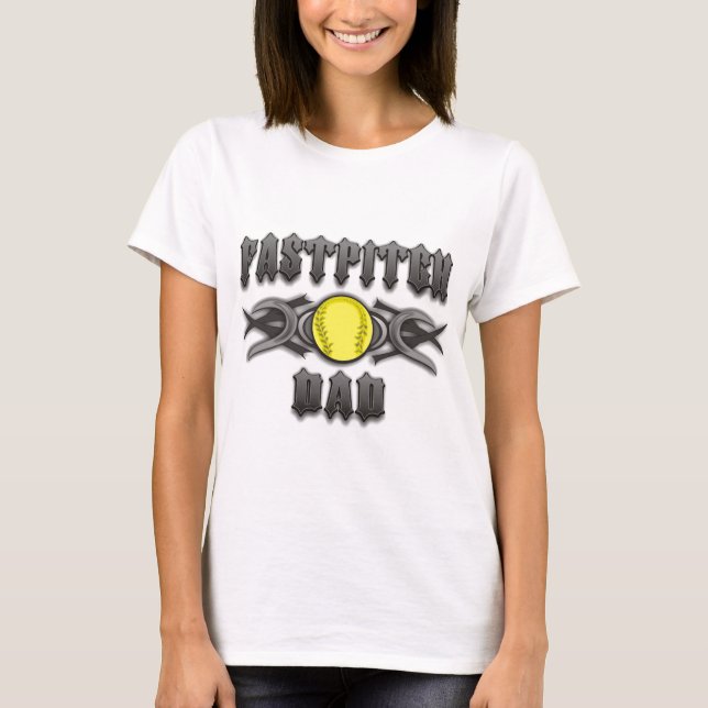Camiseta Fastpitch Softball Dad Tribal (Anverso)