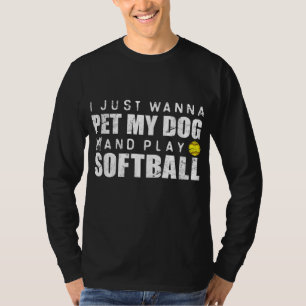 Camiseta Fastpitch Softball Divertido perro