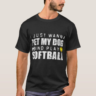 Camiseta Fastpitch Softball Divertido perro