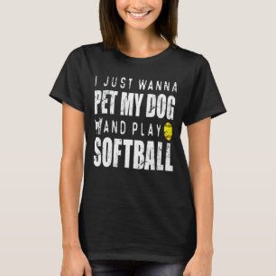 Camiseta Fastpitch Softball Dog Para Hombres Mujeres Chicas