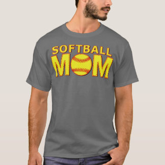 Camiseta Fastpitch Softball Mom Yellow Ball Laces 1