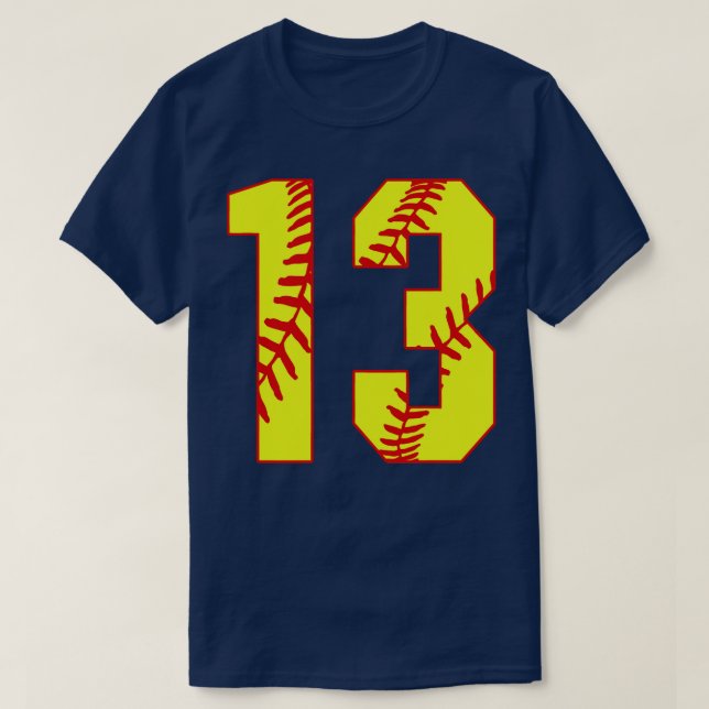 Camiseta Fastpitch Softball Número 13 13 Softball Shirt Jer (Diseño del anverso)