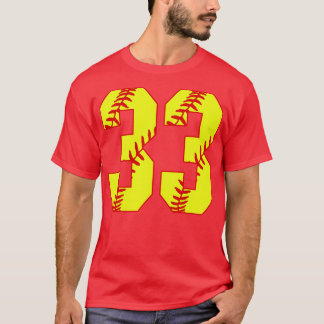 Camiseta Fastpitch Softball Número 33 33 Softball Shirt Jer