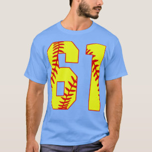 Camiseta Fastpitch Softball Número 61 61 Softball Shirt Jer