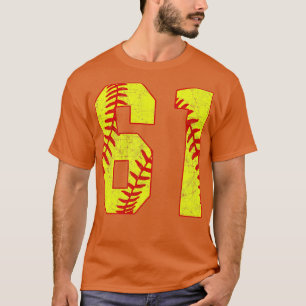 Camiseta Fastpitch Softball Número 61 61 Softball Shirt Jer