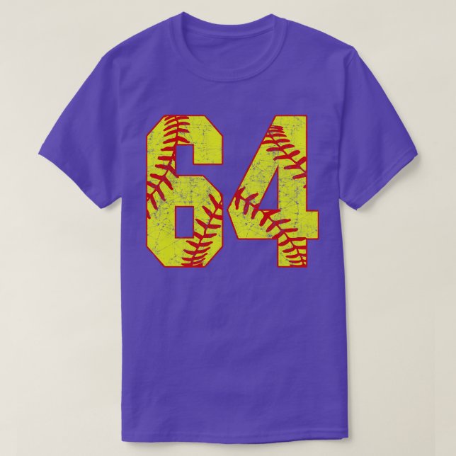 Camiseta Fastpitch Softball Número 64 64 Softball Shirt Jer (Diseño del anverso)