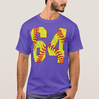 Camiseta Fastpitch Softball Número 64 64 Softball Shirt Jer