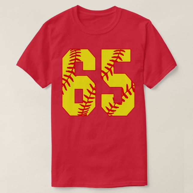 Camiseta Fastpitch Softball Número 65 65 Softball Shirt Jer (Diseño del anverso)