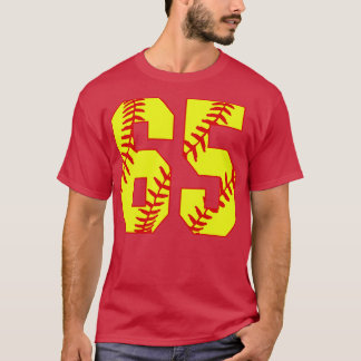 Camiseta Fastpitch Softball Número 65 65 Softball Shirt Jer