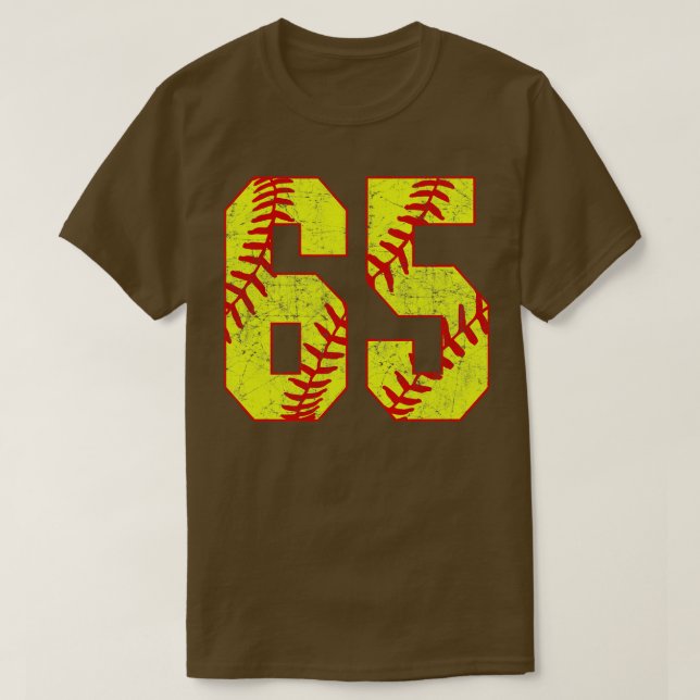 Camiseta Fastpitch Softball Número 65 65 Softball Shirt Jer (Diseño del anverso)