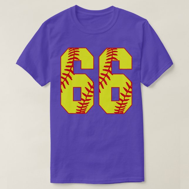 Camiseta Fastpitch Softball Número 66 66 Softball Shirt Jer (Diseño del anverso)