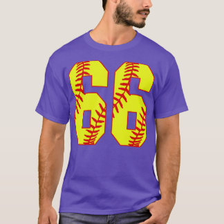 Camiseta Fastpitch Softball Número 66 66 Softball Shirt Jer