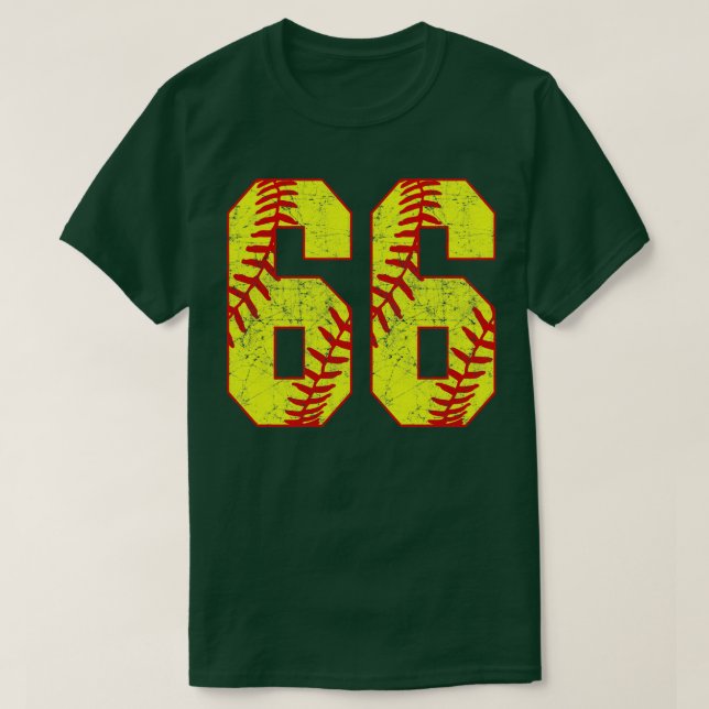 Camiseta Fastpitch Softball Número 66 66 Softball Shirt Jer (Diseño del anverso)