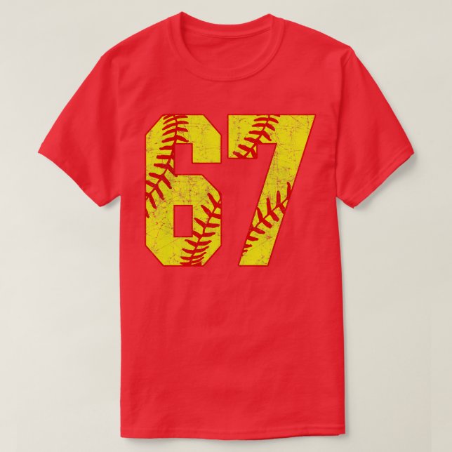 Camiseta Fastpitch Softball Número 67 67 Softball Shirt Jer (Diseño del anverso)