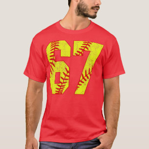 Camiseta Fastpitch Softball Número 67 67 Softball Shirt Jer