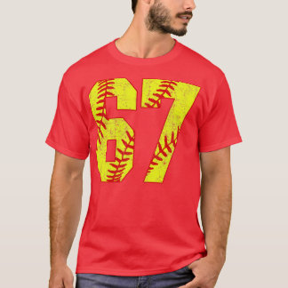 Camiseta Fastpitch Softball Número 67 67 Softball Shirt Jer