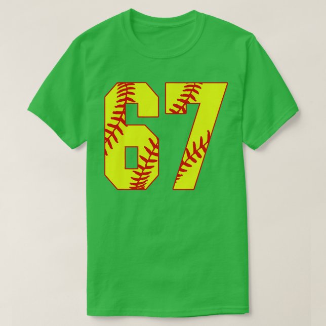 Camiseta Fastpitch Softball Número 67 67 Softball Shirt Jer (Diseño del anverso)