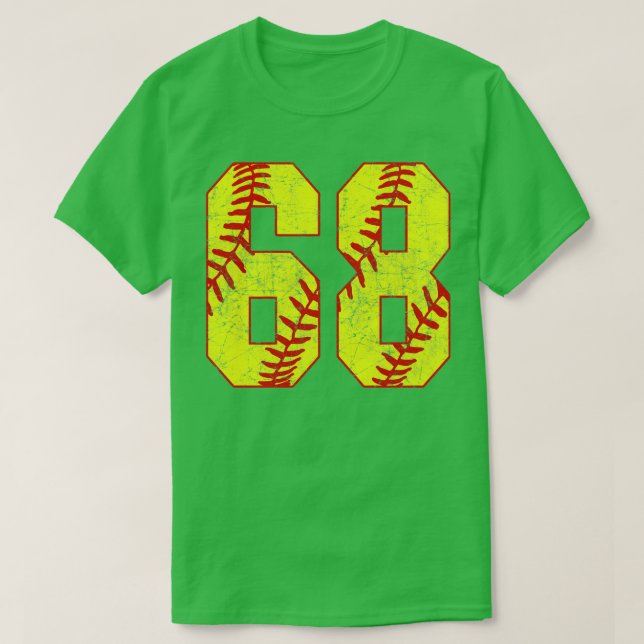 Camiseta Fastpitch Softball Número 68 68 Softball Shirt Jer (Diseño del anverso)