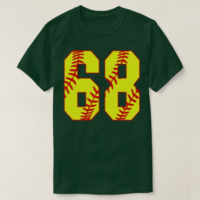 Camiseta Fastpitch Softball Número 68 68 Softball Shirt Jer (Diseño del anverso)