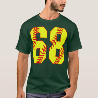 Camiseta Fastpitch Softball Número 68 68 Softball Shirt Jer
