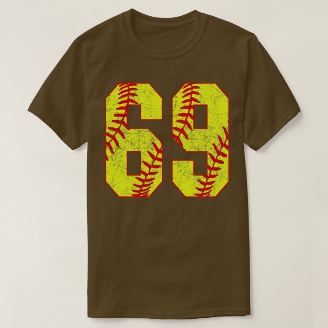 Camiseta Fastpitch Softball Número 69 69 Softball Shirt Jer (Diseño del anverso)