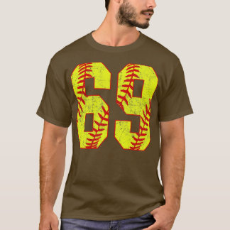 Camiseta Fastpitch Softball Número 69 69 Softball Shirt Jer