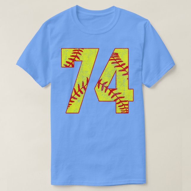 Camiseta Fastpitch Softball Número 74 74 Softball Shirt Jer (Diseño del anverso)