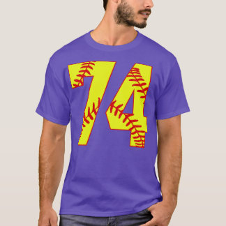 Camiseta Fastpitch Softball Número 74 74 Softball Shirt Jer
