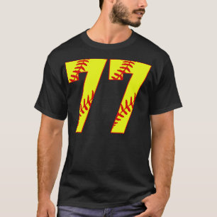 Camiseta Fastpitch Softball Número 77 77 Softball Shirt Jer