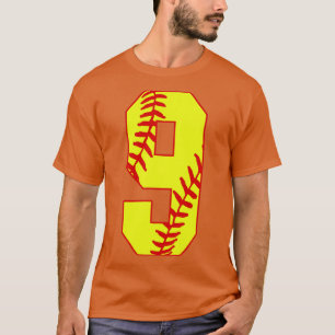 Camiseta Fastpitch Softball Número 9 9 Softbol Univ