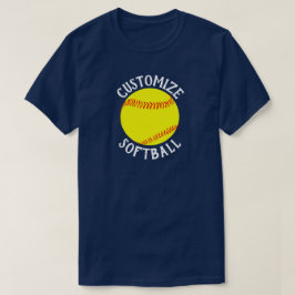 Camiseta Fastpitch Softball Team, Nombre y número del jugad