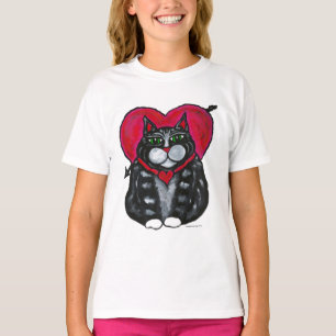 Camiseta Fat Cat and Heart's short sleeved Girl's T-shirt