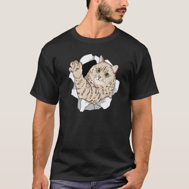 Camiseta Fat Cat coming out ripping ripped (Anverso)