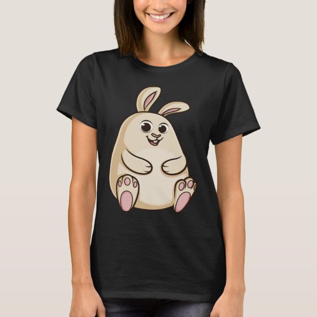 Camiseta Fat Cute Chubby Rabbit Bunny (Anverso)