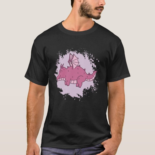 Camiseta fat Dragon Fantasy Animal cute (Anverso)